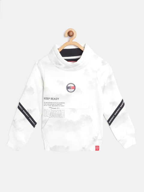 

Monte Carlo Boys White & Grey Typography Print Detail Dyed Sweatshirt