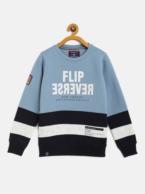 

Monte Carlo Boys Blue & White Printed Sweatshirt