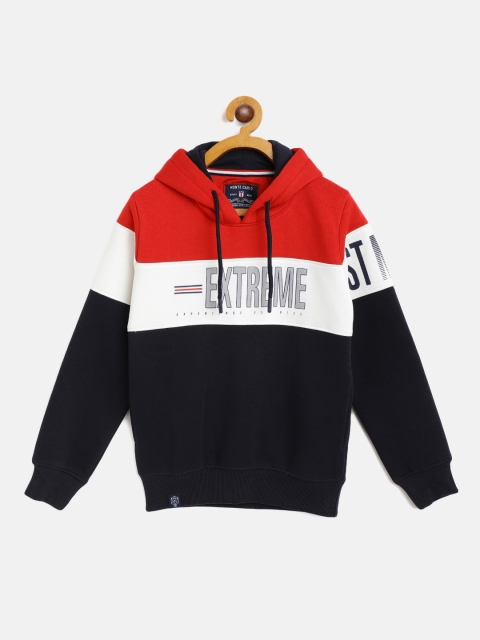 

Monte Carlo Boys Red & White Printed Hooded Sweatshirt