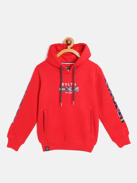 

Monte Carlo Boys Red Printed Hooded Sweatshirt