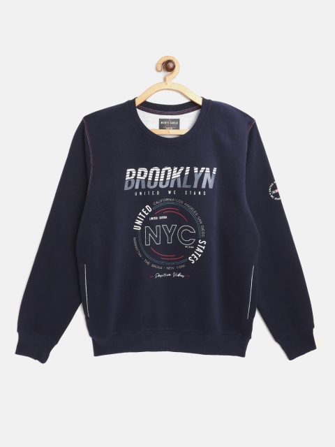 

Monte Carlo Boys Navy Blue & White Printed Sweatshirt