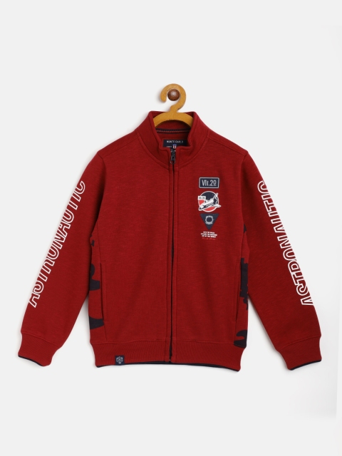 

Monte Carlo Boys Maroon & White Solid Sweatshirt