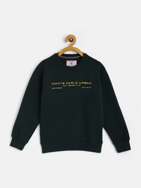 

Monte Carlo Boys Green & Yellow Brand Logo Print Sweatshirt
