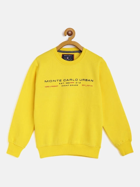 

Monte Carlo Boys Yellow Brand Logo Printed Sweatshirt