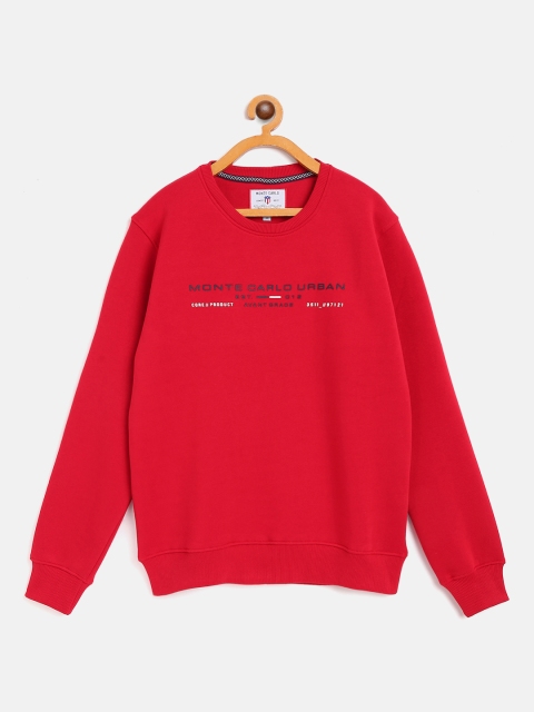 

Monte Carlo Boys Red & Navy Brand Logo Print Sweatshirt
