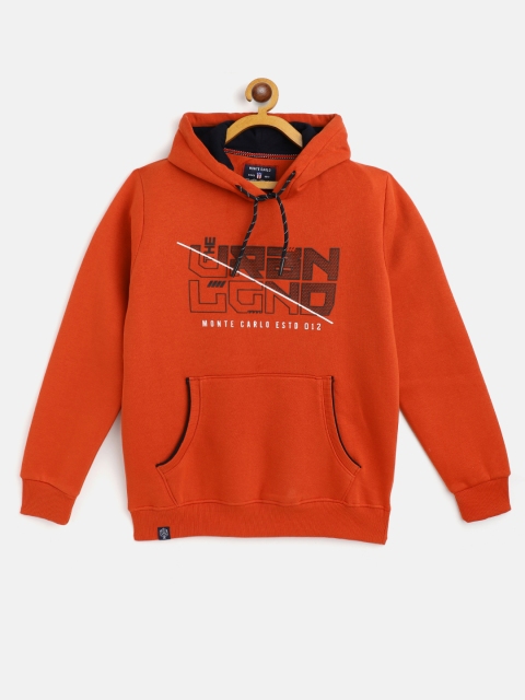 

Monte Carlo Boys Rust Orange Printed Hooded Sweatshirt