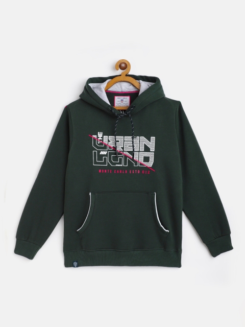 

Monte Carlo Boys Green Printed Hooded Sweatshirt