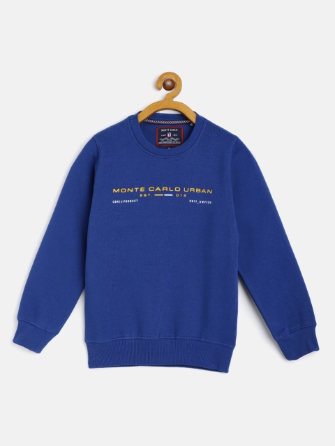 

Monte Carlo Boys Blue Brand Logo Printed Sweatshirt