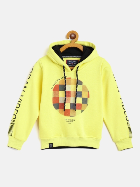 

Monte Carlo Boys Yellow & Red Geometric Print Hooded Sweatshirt