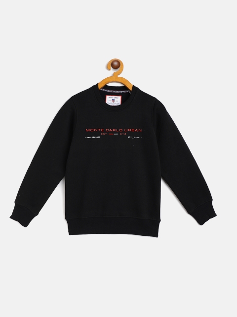 

Monte Carlo Boys Black Brand Logo Print Sweatshirt