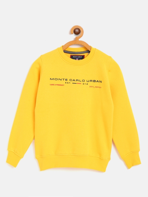 

Monte Carlo Boys Yellow & Navy Brand Logo Print Sweatshirt