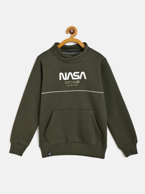 

Monte Carlo Boys Olive Green & White NASA Printed Sweatshirt