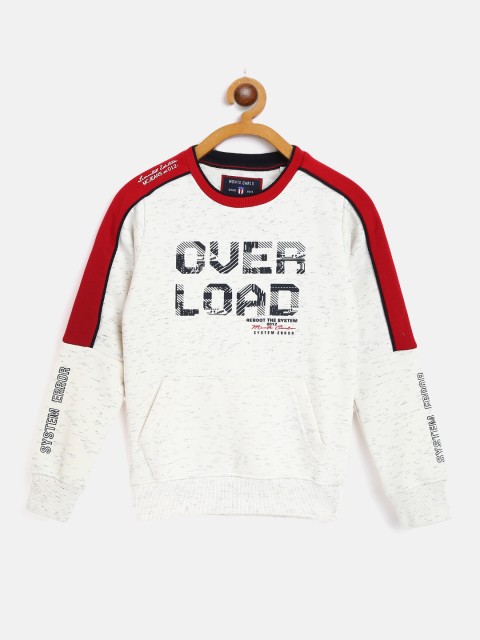 

Monte Carlo Boys Grey Melange & Red Printed Sweatshirt