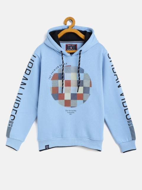

Monte Carlo Boys Blue Printed Hooded Sweatshirt