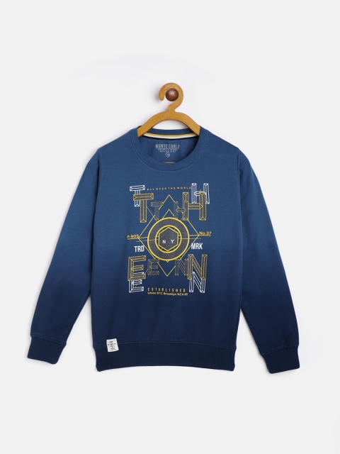 

Monte Carlo Boys Teal Blue & Yellow Cotton Ombre Effect & Printed Sweatshirt