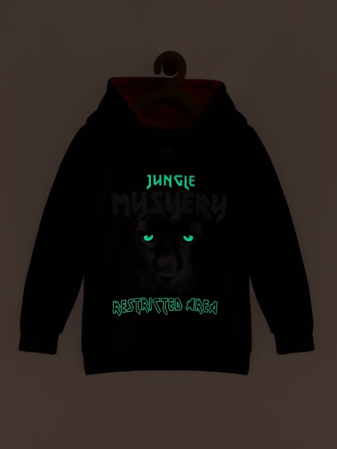

Monte Carlo Boys Green Glow in The Dark Print Hooded Sweatshirt