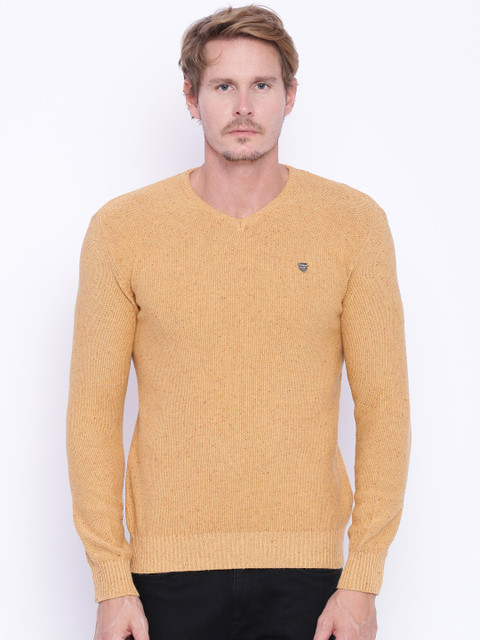 

Status Quo Men Mustard Yellow Sweater