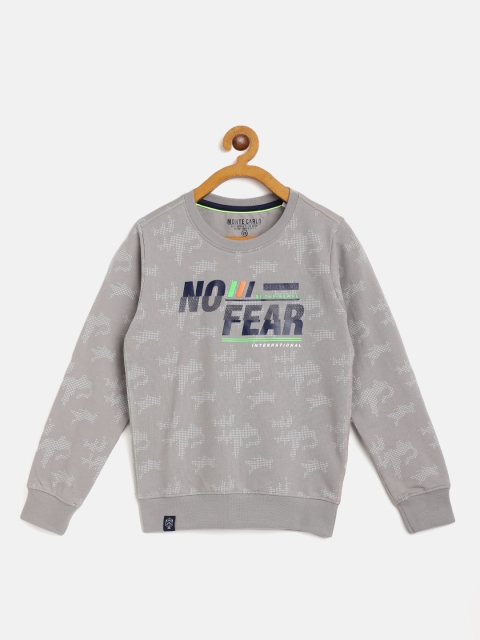 

Monte Carlo Boys Grey & Navy Pure Cotton Printed Sweatshirt