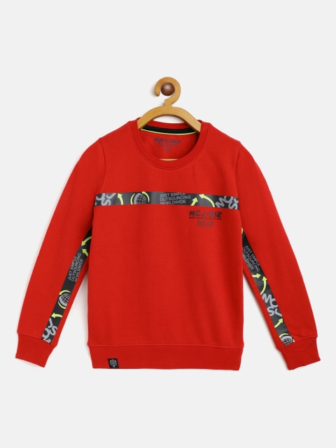 

Monte Carlo Boys Red & Navy Blue Striped Cotton Sweatshirt