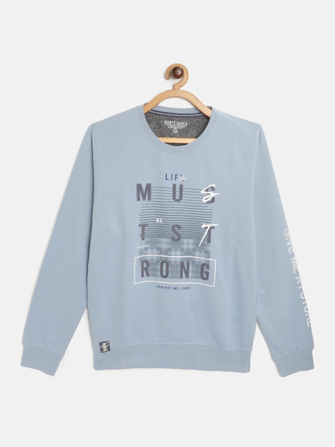 

Monte Carlo Boys Blue Graphic Print Cotton Sweatshirt