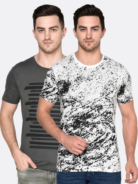 

ELEGANCE Men Pack Of 2 Printed T-shirts, Multi