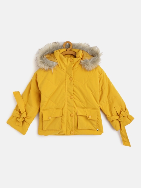 

Monte Carlo Girls Mustard Yellow Hooded Parka Jacket
