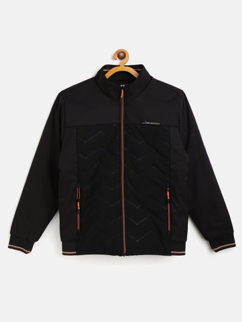 

Monte Carlo Boys Black Chevron Patterned Bomber Jacket