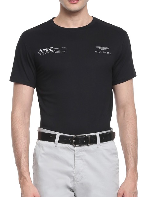 

HACKETT LONDON Men Black Typography Printed T-shirt