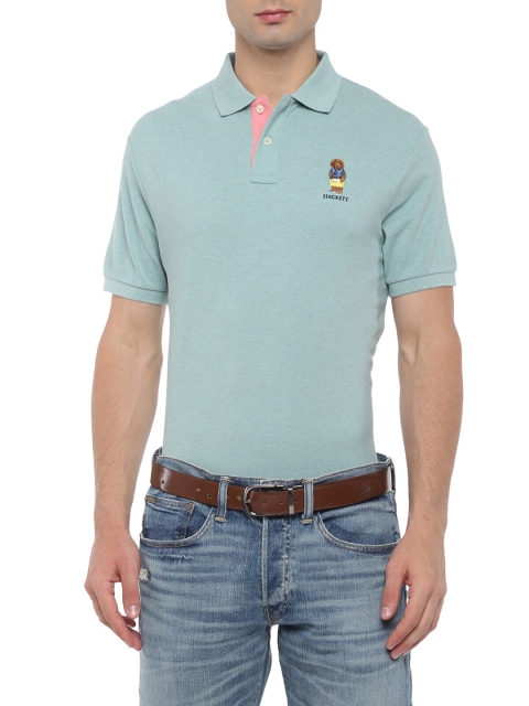 

HACKETT LONDON Men Blue Polo Collar T-shirt