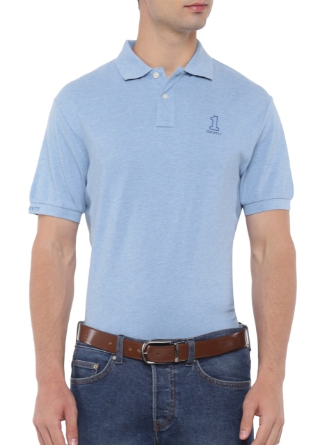 

HACKETT LONDON Men Blue Polo Collar T-shirt