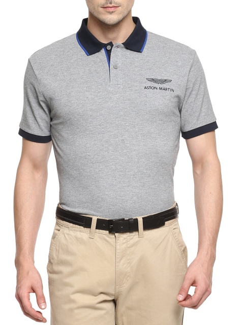 

HACKETT LONDON Men Grey Polo Collar T-shirt