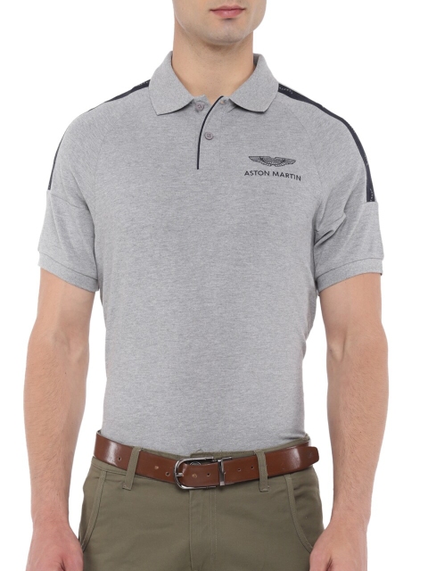 

HACKETT LONDON Men Grey Polo Collar T-shirt