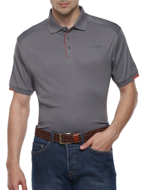 

HACKETT LONDON Men Grey Polo Collar T-shirt