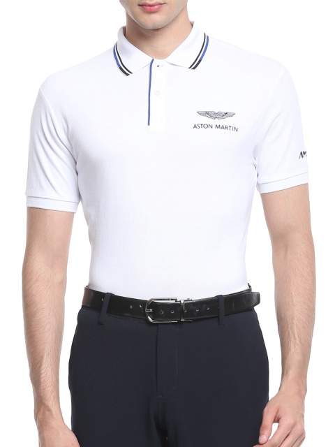

HACKETT LONDON Men White Polo Collar T-shirt