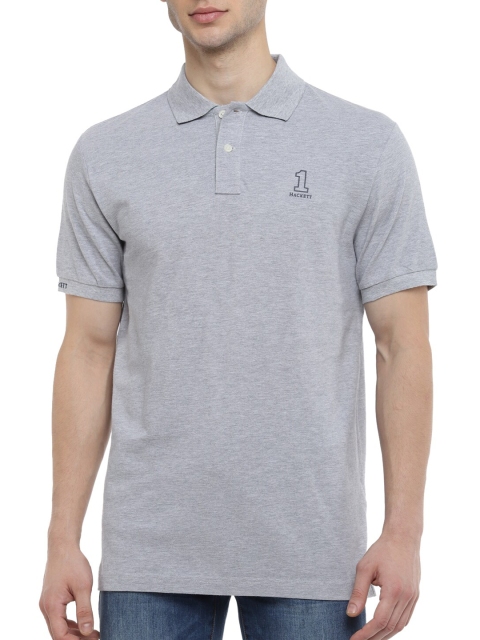 

HACKETT LONDON Men Grey Polo Collar T-shirt