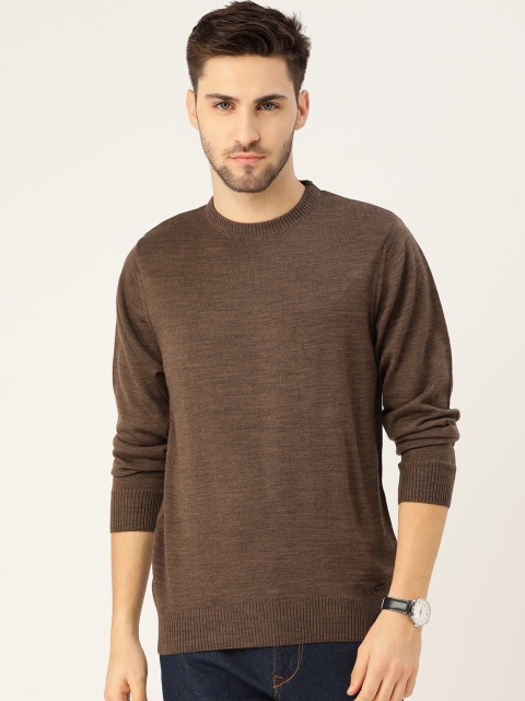 

Monte Carlo Men Olive Green Solid Pullover