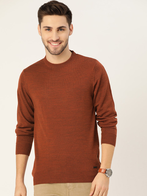 

Monte Carlo Men Rust Brown Solid Pullover