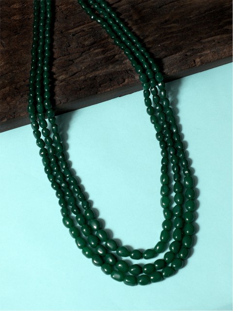 

KARATCART Men Green Layered Necklace