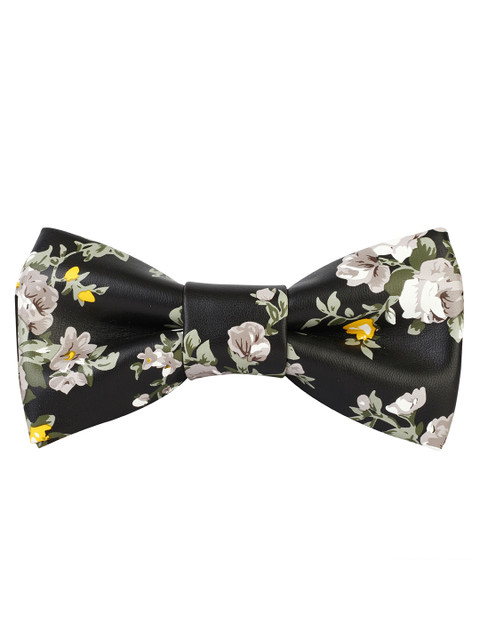 

PELUCHE Men Black & Off White Printed Bow Tie