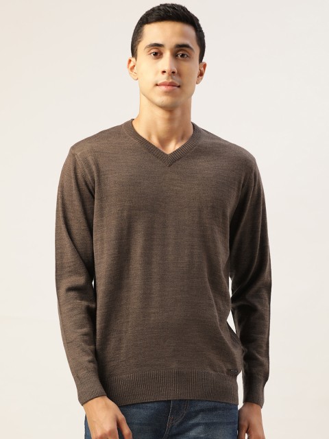 

Monte Carlo Men Brown Solid Pullover Sweater