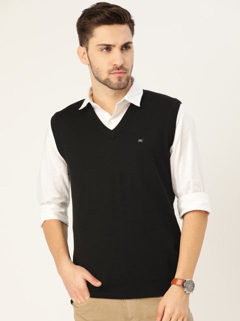 

Monte Carlo Men Black Solid Shrink Resist Pullover Sweater