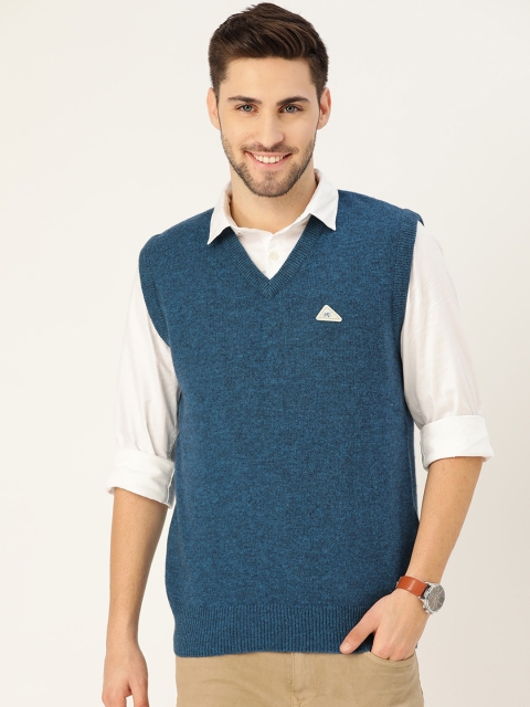 

Monte Carlo Men Teal Blue Solid Pullover Sweater