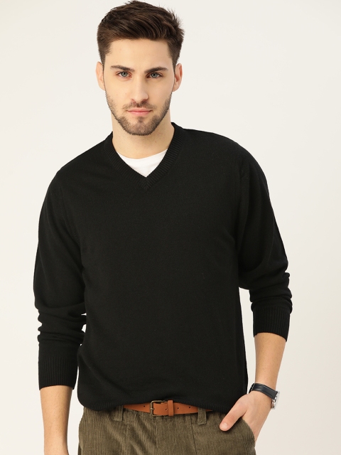 

Monte Carlo Men Black Solid Pullover Sweater