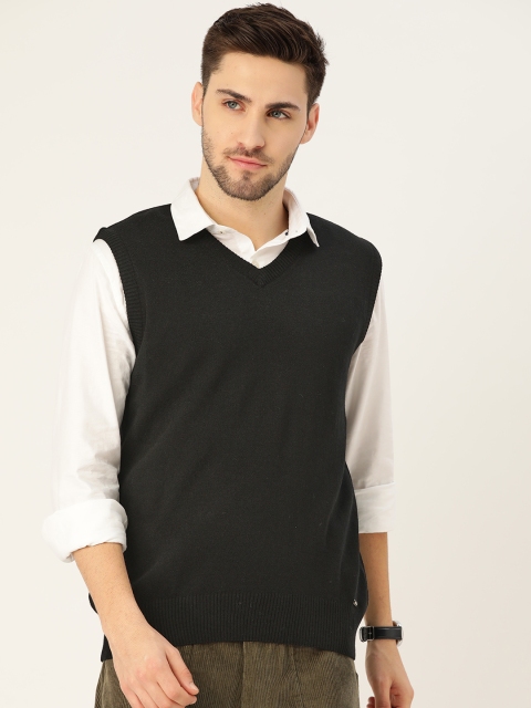 

Monte Carlo Men Black Solid Pullover Sweater