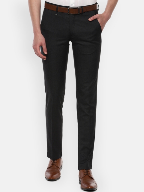 

Van Heusen Men Black Slim Fit Formal Trousers