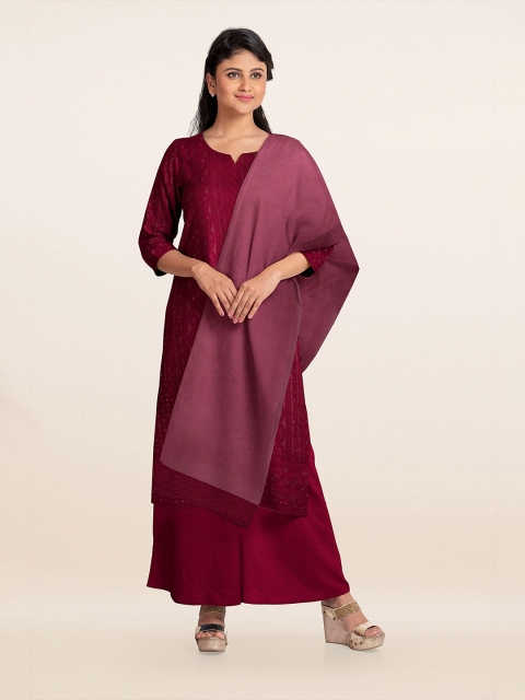 

Pothys Magenta Unstitched Dress Material