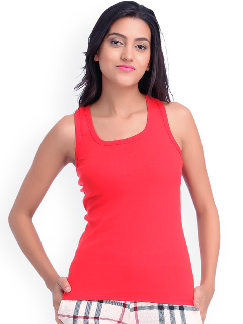 

Clovia Red Racerback Camisole CM0002P04XL