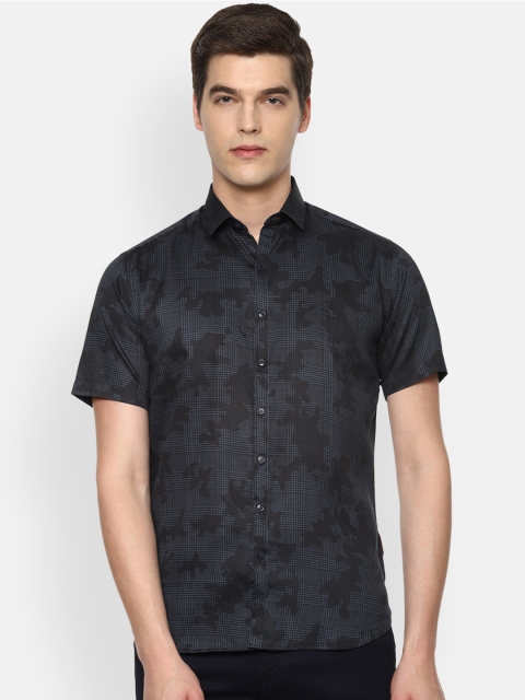 

V Dot Men Grey Slim Fit Printed Casual Shirt
