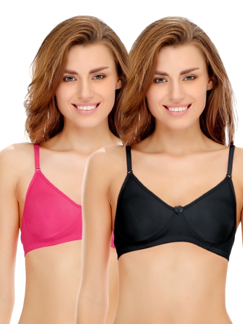 

Clovia Pack of 2 Full-Coverage Bras BR0184P30, Black