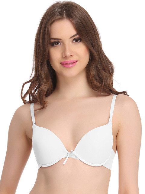 

Clovia White Plunge Bra BR0596P18